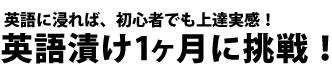 英語漬け1ヶ月に挑戦！